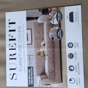 SureFit Sofa cover in plush off white